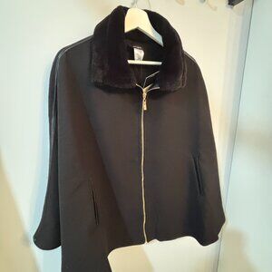 NWT BCBG Black Women's Cape Coat